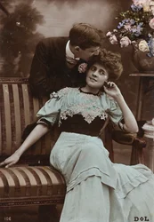 Ansichtkaart, portret van een stel, Album para Tarjetas postales