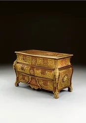 Regence Boulle marqueterie commode en tombeau, 18e - 19e eeuw