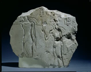 Reliëf van Nubische soldaat met boog, Amarna