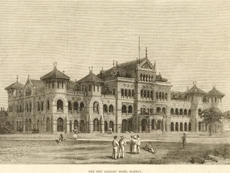 Royal Alfred Zeemanshuis, Bombay ca. 1900s (gravure)