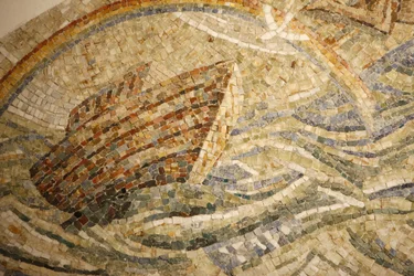 Saint-Maurice abdijbasiliek, Mozaïek door Madeleine Diener, Ark van Noach, Saint-Maurice, Zwitserland