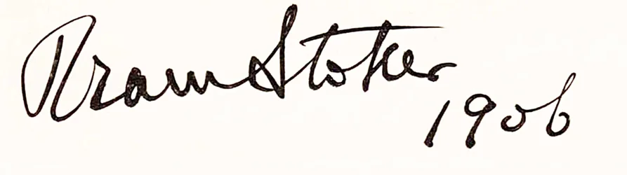 Handtekening van Bram Stoker