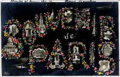Souvenir van Parijs met verschillende stadsmonumenten