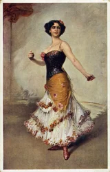 Spaanse danseres met castagnetten