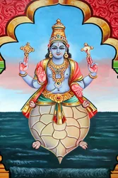 Sri Vadapathira Kaliamman hindoetempel. Avatar van Vishnu. Kurma 2e incarnatie. Singapore
