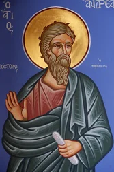Sint-Andreafresco in de orthodoxe kerk van Pedoulas, 20150510, Pedoulas, Cyprus