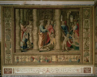 St. Petrus en St. Johannes genezen een kreupele bij de poort van de tempel