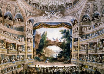 Het Comédie Française theater aan het eind van de 18e eeuw, eind 19e eeuw