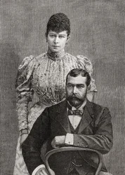 De hertog en hertogin van Cornwall, George V en zijn vrouw Mary van Teck
