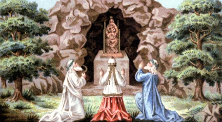 De Gallische druïden aanbidden de Maagd Maria