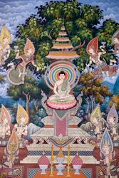 Het Leven van de Boeddha, Muurfresco, Wat Maniratanaram klooster, Phnom Penh, 2022