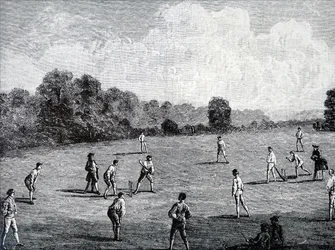 De Royal Academy Club speelt cricket