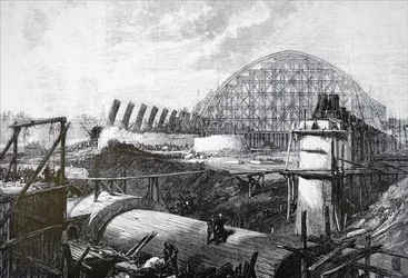 De bouw van het St Pancras treinstation