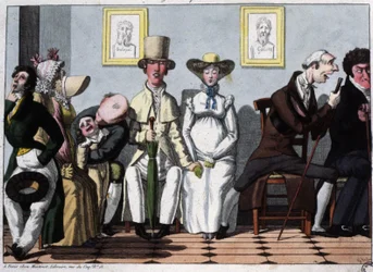 De wachtkamer van de dokter, de zwangere vrouw