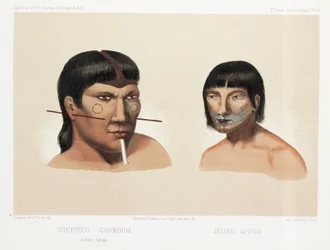 Twee Zuid-Amerikaanse indianen, ca. 1843-1847