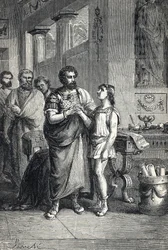 Valentinianus II erkend als Romeins keizer door Gratianus (375). 1888