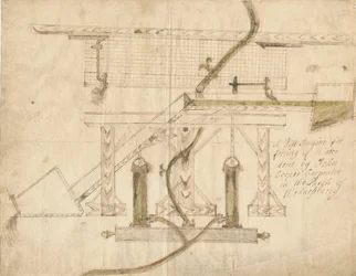 Wednesbury - een kantelhamermachine: pen-en-inkttekening, z.d. [ca. 1710]