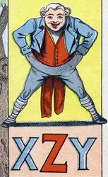 XZY letters. Gravure in "ABC Les Images en Alphabet". Epinal beeldvorming. Pellerin en Cie, drukker-uitgever, Epinal, eind 19e eeuw, circa 1890.