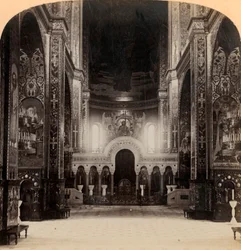 Middenbeuk van de Vladimir-kathedraal, Kief - de mooiste kerk in Rusland, 1898
