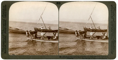 Vissers op het Meer van Galilea, Palestina, 1900