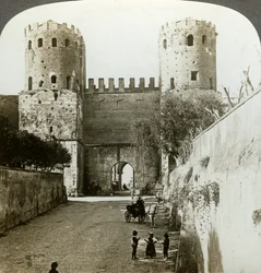 Poort van St. Sebastian in de Aureliaanse Muur, Rome, Italië