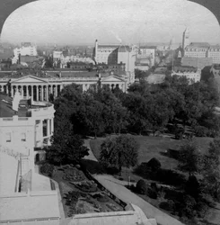 Het Witte Huis en het Schatkistgebouw, Washington DC, VS