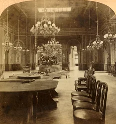 De beroemde Roulette Salon, Casino, Monte Carlo, Monaco, 1897