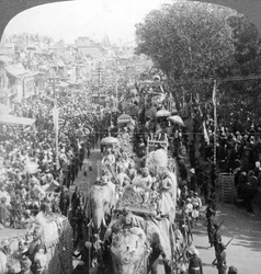 De grote Durbar-processie, Delhi, India, 1903