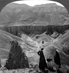 Vallei der koningen graven in Thebe, Egypte, 1905