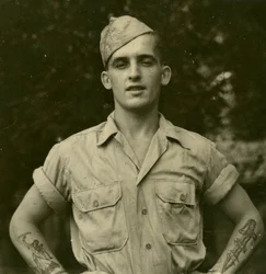 Getatoeëerde Amerikaanse soldaat, c.1941