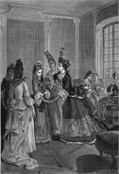 1685-1686: Nieuwe katholieken. Gravure uit de 19e eeuw. In 