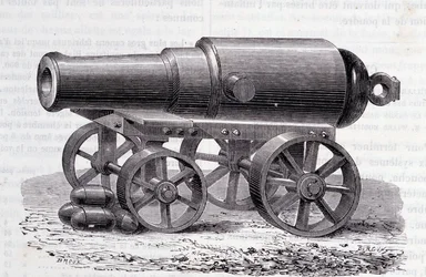 Een Blakely geweer - Het Blakely Kanon op de London Expo (1862)