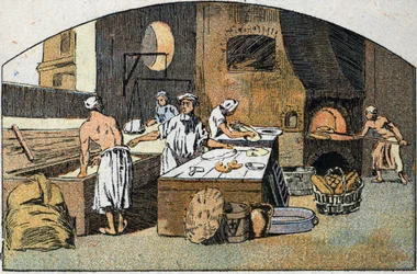 Een bakkerij in de 18e eeuw.