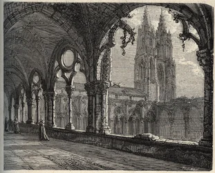 Abbaye Saint-Jean-des-Vignes - Soissons - gravure in 