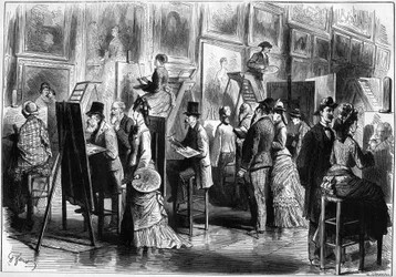 Amateurschilders in het Louvre