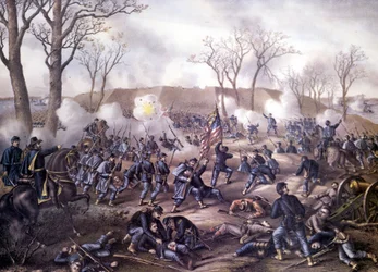 Amerikaanse Burgeroorlog (1861 - 1865): Eerste Slag bij Fort Donelson (Tennessee) 16 februari