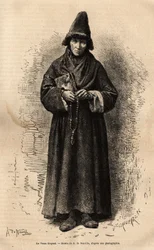 Een oude gelovige, behorend tot de Russische Volkskerk (en de Orthodoxe Kerk verwerpend), vertegenwoordigt een van de talloze culten die zich op het grondgebied hebben ontwikkeld, gebruikmakend van dit religieuze voorwendsel om hun diepe politieke onenighe