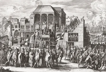 Auto-de-fe in Valladolid, Spanje, 21 mei