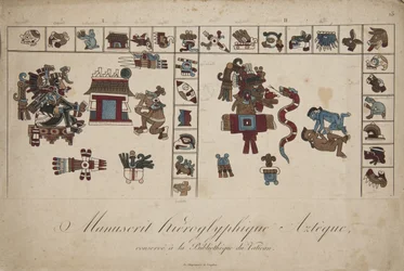 Azteeks hiërogliefisch manuscript in de Vaticaanse bibliotheek