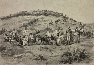 Batterij van Federico Ciccodicola (1860-1924), Eritrea, tekening door E X uit L
