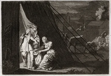 Bijbel van Royaumont, Oude Testament: Dood van Holofernes. Judith snijdt Holofernes