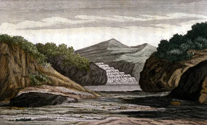 Brazilië, rivier en land rijk aan gouden klompjes. 19e-eeuwse gravure
