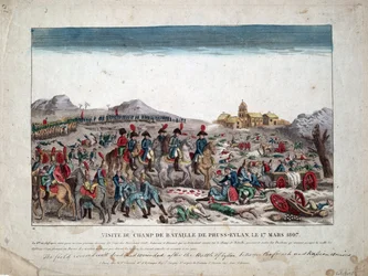 Napoleon I op het slagveld van Eylau op 9 februari 1807