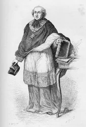 Kardinaal Etienne-Charles de Lomenie de Brienne - Etienne de Lomenie de Brienne (1727-1794), Franse prelaat en politicus - gravure uit 