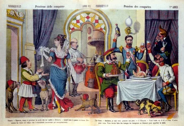 Cartoon van de Italiaanse krant 