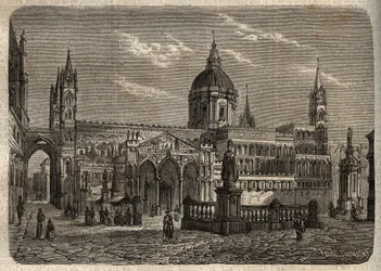 Kathedraal van Palermo - gravure in 