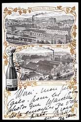 Chateau de Beijing in Epernay en het filiaal in Luxemburg van Champagne "Mercier", begin 20e eeuw