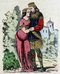 Childerik I, koning van de Salische Franken (436-481) ontmoette Basin van Thüringen (vrouw van de koning van Thüringen) tijdens zijn ballingschap. Clovis werd geboren uit hun huwelijk.