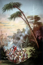 Christoffel Columbus arriveerde in San Salvador in 1492.