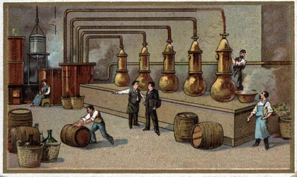 Chromolithografie van het einde van de 19e eeuw.